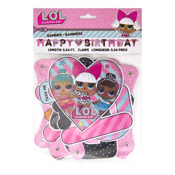 LOL Surprise Birthday Banner, 5.54 ft,1 Count