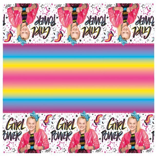 JoJo Siwa Plastic Party Tablecloth, 84 x 54in