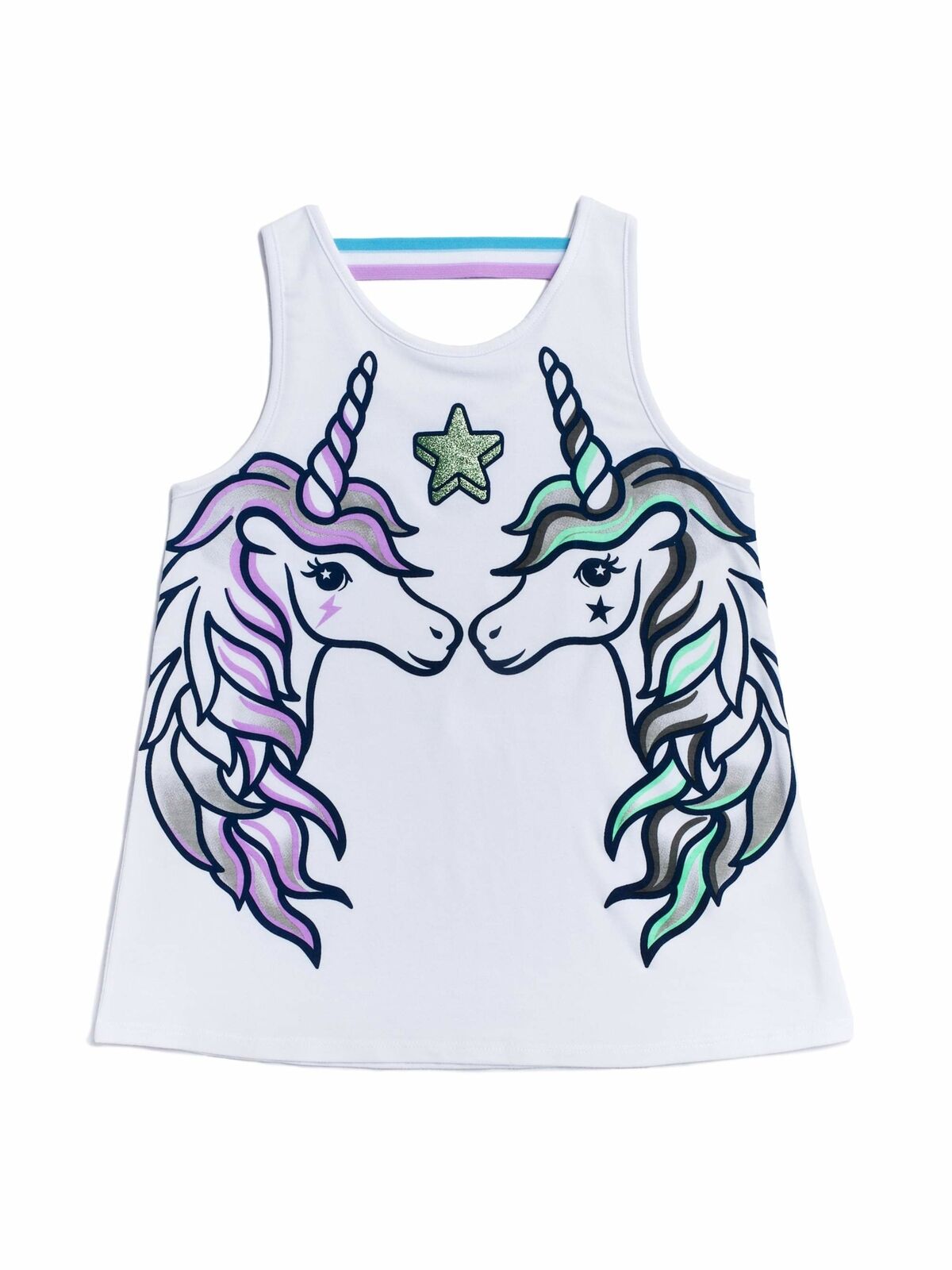 Wonder Nation Little Girls & Big Girls Unicorn Graphic Tank Size S/CH 6-6X