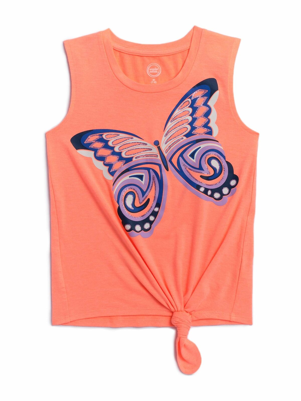 Wonder Nation Little Girls & Big Girls Butterfly Graphic Tank Size XS/XCH 4-5