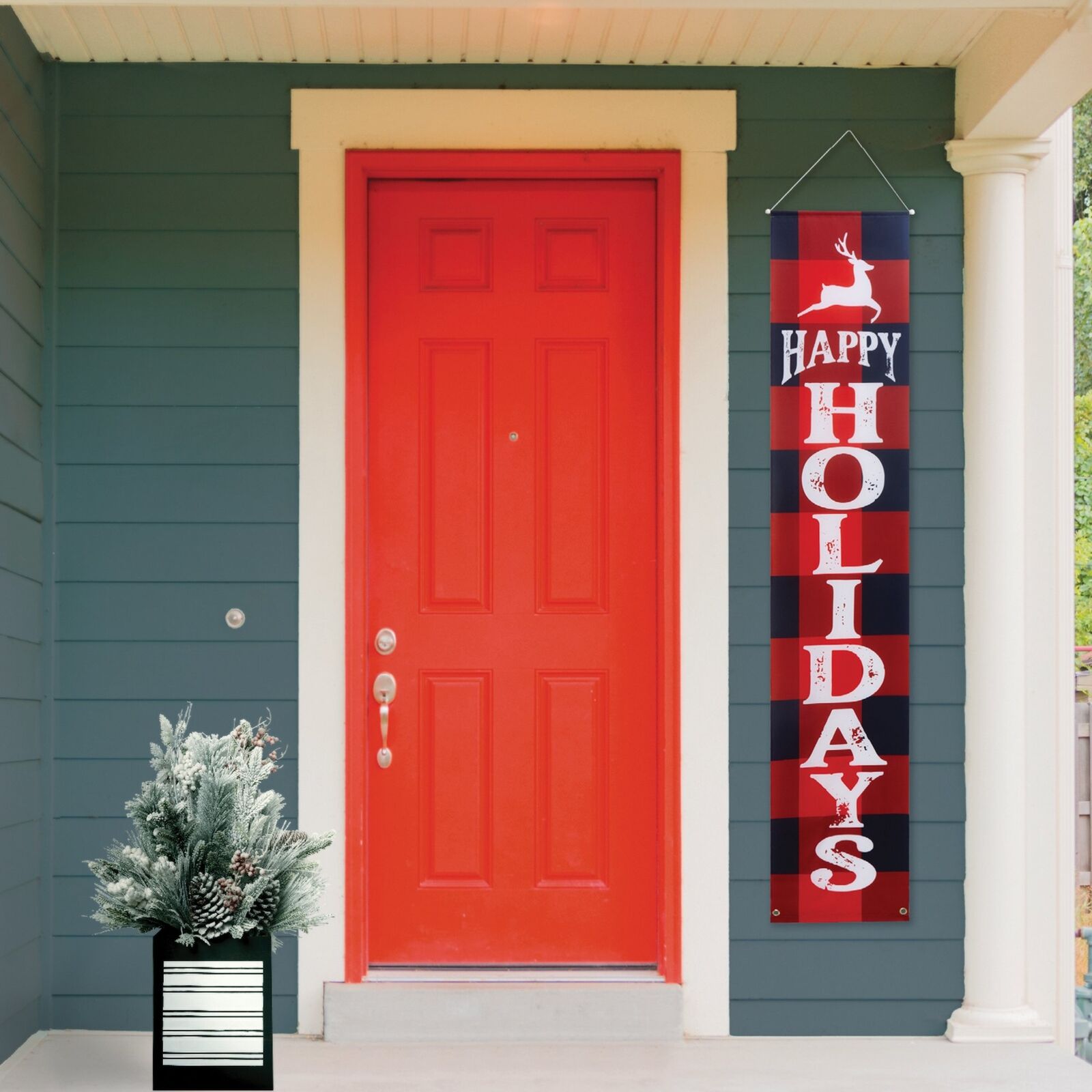 Holiday Time Happy Holidays Banner Hanging Decor