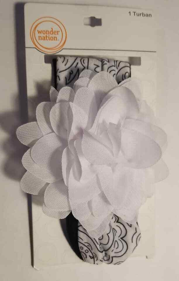 Wonder Nation 1 PC Turban Black & White