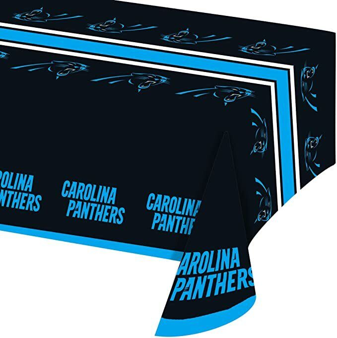 Creative Converting Officially Licensed NFL Plastic Table Cover Carolina Panther