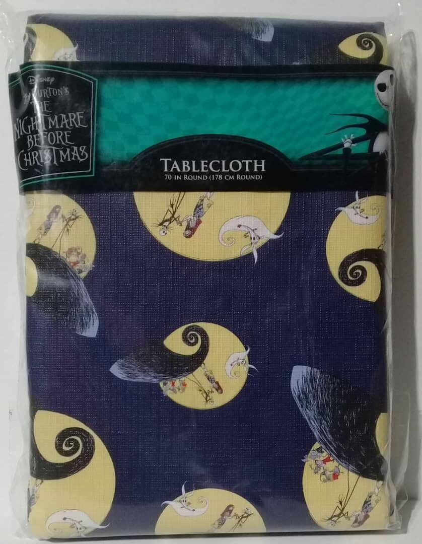 Nightmare Before Christmas Jack Skellington Halloween Tablecloth 70 in Round