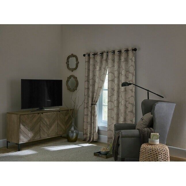 Allen + Roth 84in Flax Room Darkening Thermal Lined Grommet Single Curtain Panel
