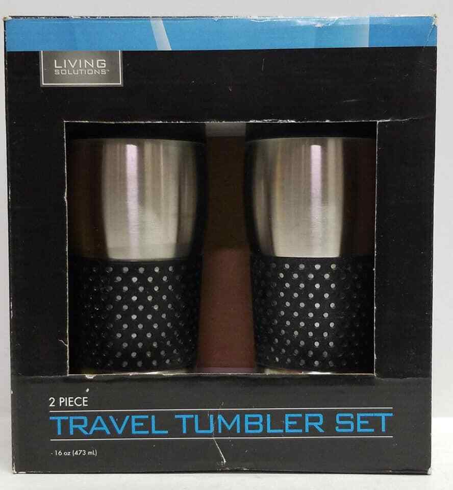 Living Solutions 2 Piece Travel Tumbler Set 16 OZ