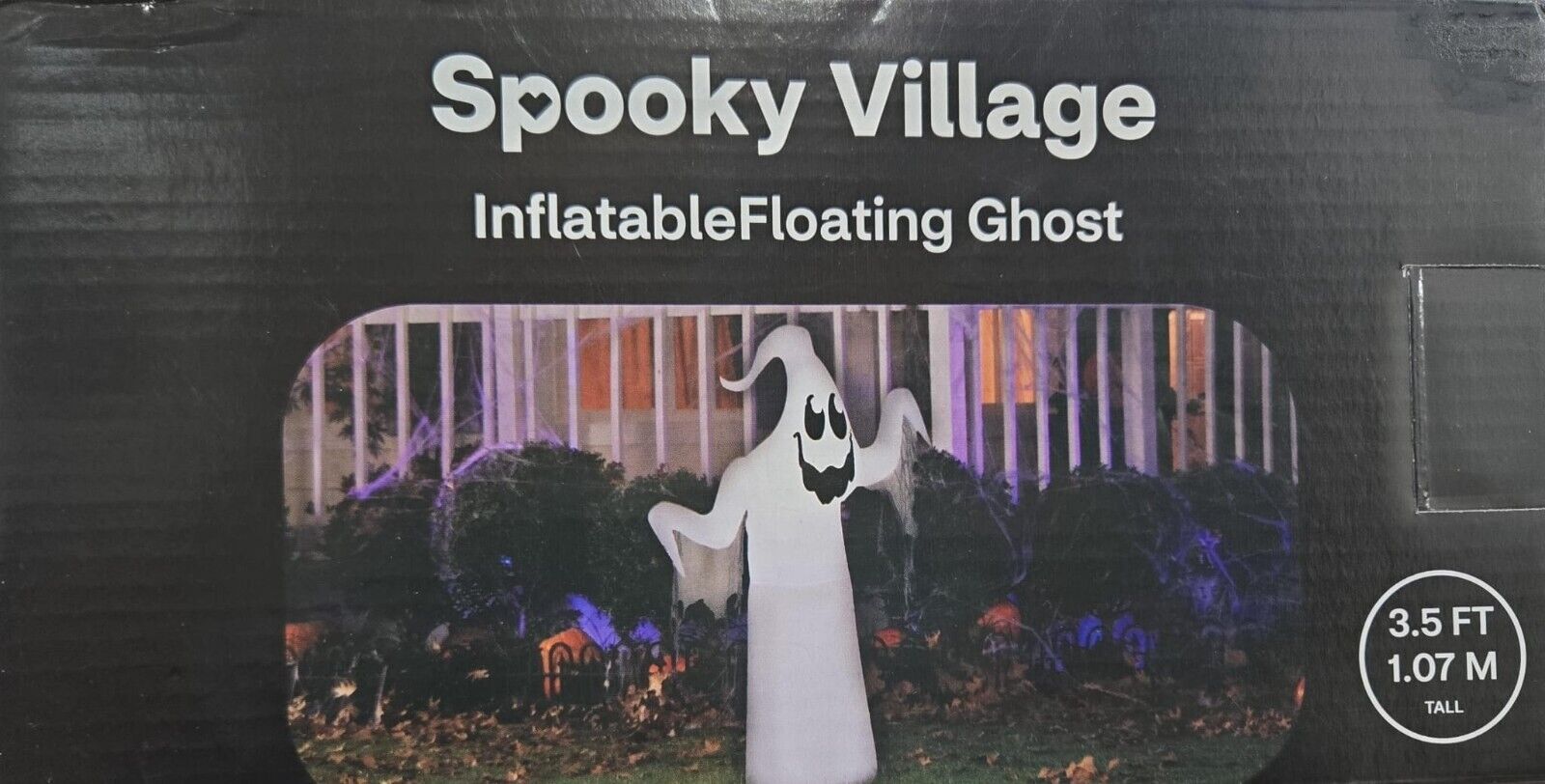 Spooky Village Airblown Light-up Inflatable Floating Ghost 3.5 foot tall.