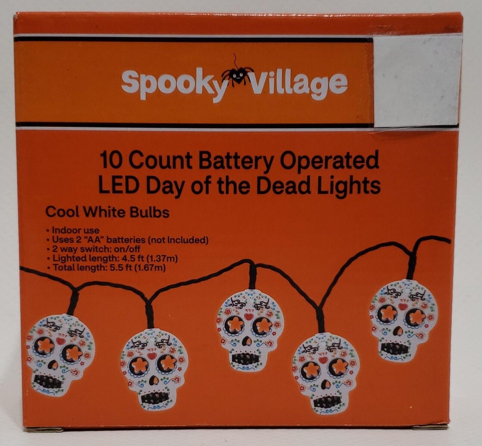 Spooky Village 10 Count Battery Operated LED Day Of The Dead Lights