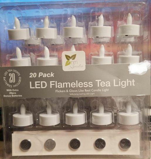LED Flameless Tea Light 20 Pack Flicker & Glow Like Real Candle