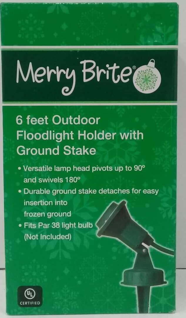 Merry Brite 6 Ft Outdoor Floodlight Holder With Ground Stake