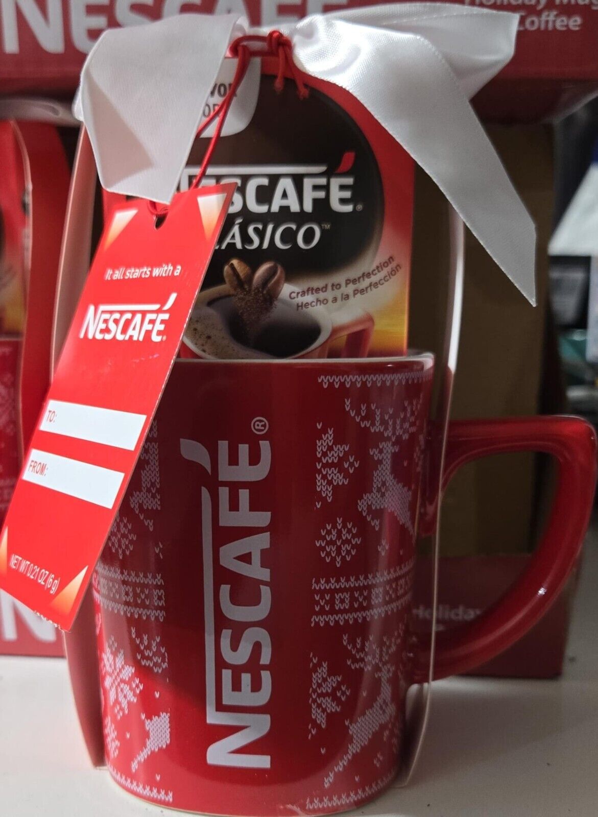 Nescafe Holiday Mug with Classico Dark Roast Coffee BBF 12/31/2024