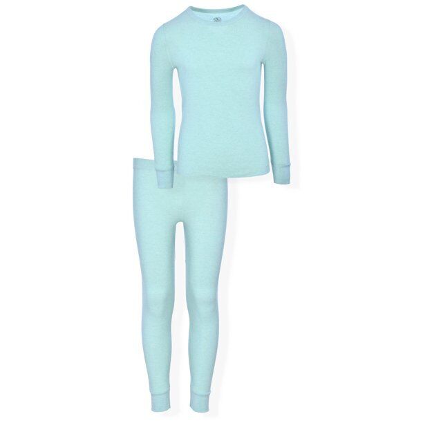 Athletic Works Girls Thermal Waffle Underwear Set Mint Size XS/XCH(4-5)