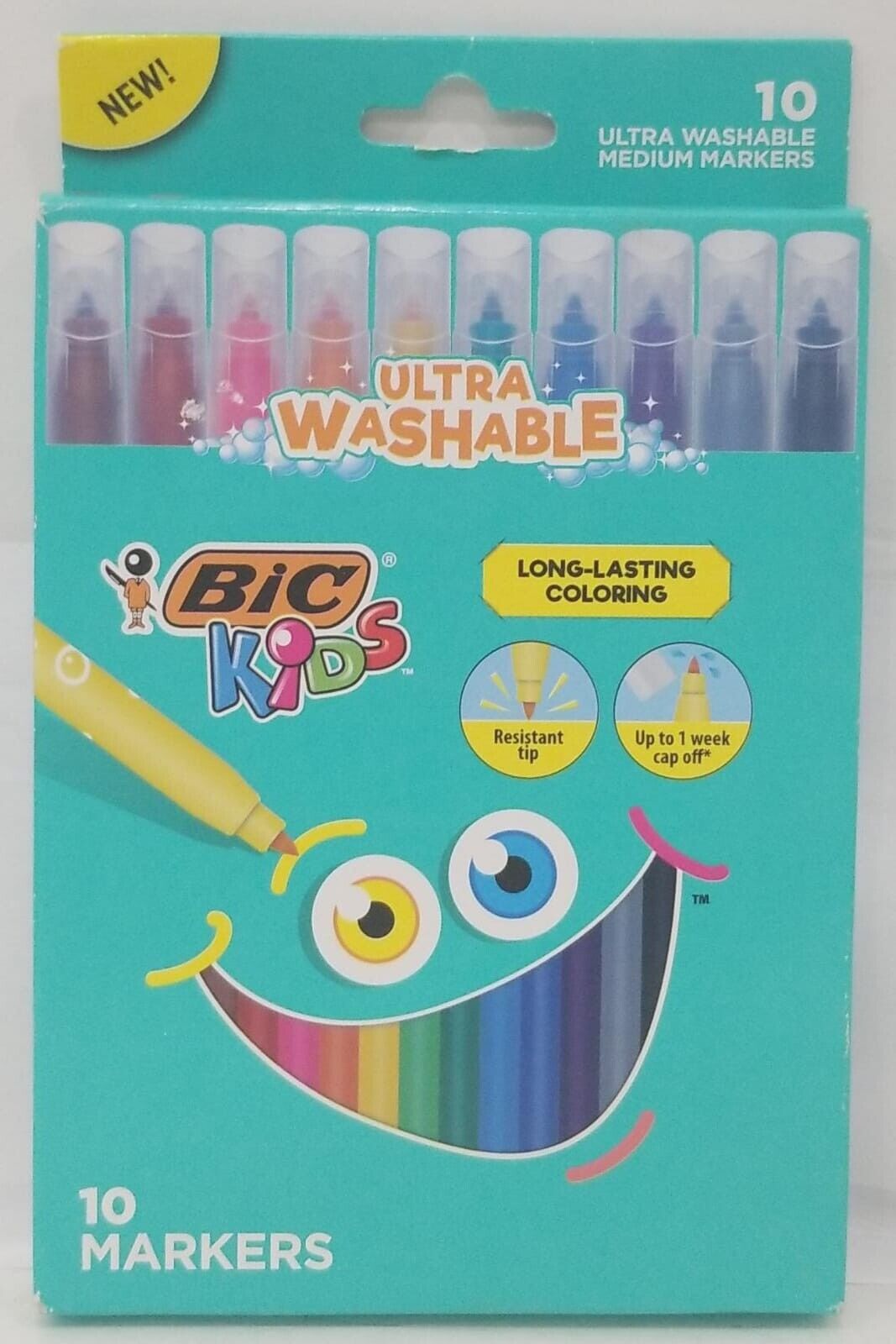 BIC Medium Point Coloring Markers Medium Marker Point Multicolor 10 Pack
