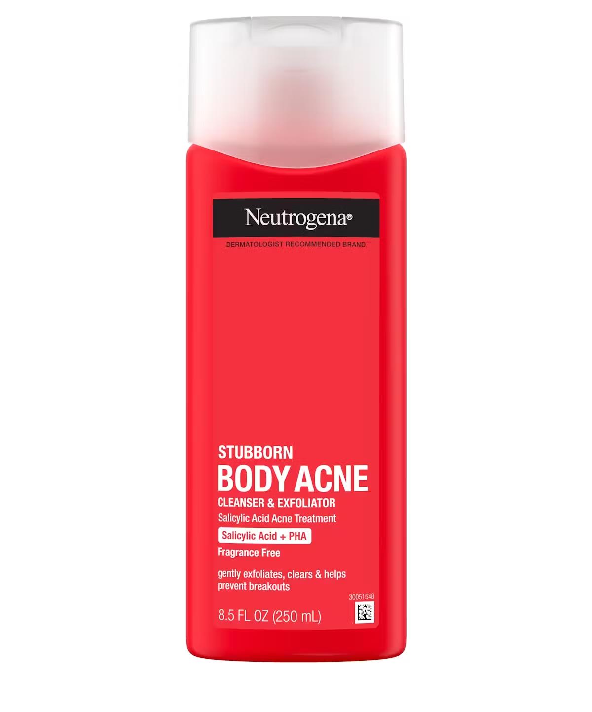 Neutrogena Stubborn Body Acne Cleanser & Exfoliator - Acne Treatment, 8.5 fl oz