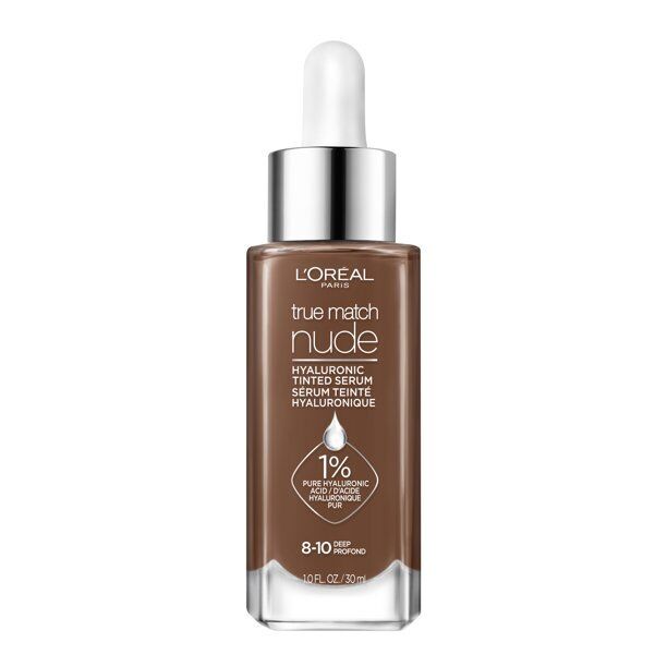L'Oreal Paris True Match Hyaluronic Tinted Serum Foundation Makeup,Deep 8-10,1oz