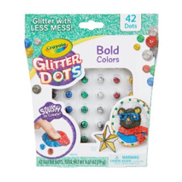 Crayola Glitter Dots Set Bold Colors Glitter With Less Mess 42 Count