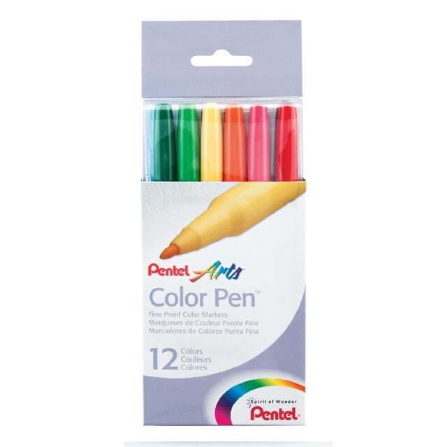 Pentel Color Pen Set, 12-Colors