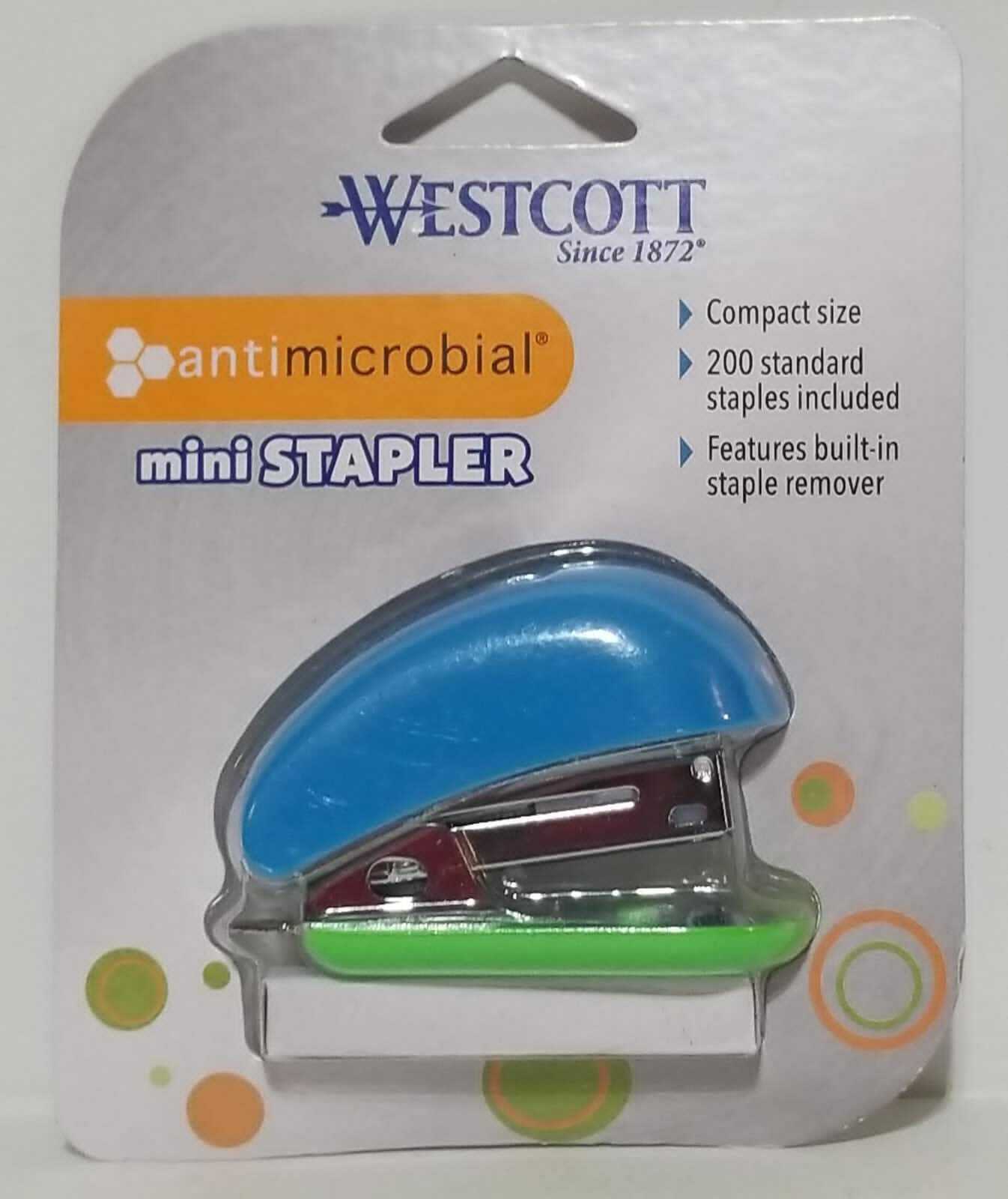 Westcott Mini Anti-Microbial Stapler with Staples (LOC PEG3-LP)