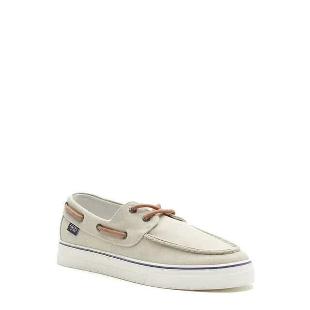 Chaps Men's Casual Dock Boat Shoe, Beige Size 12