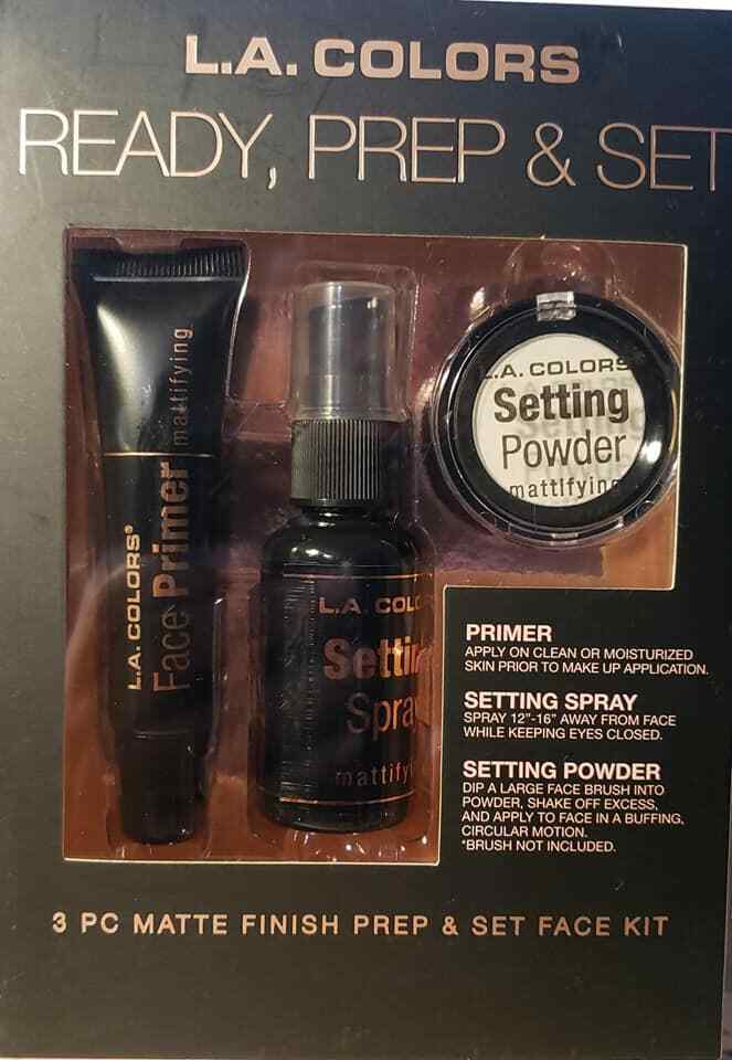 L.A. COLORS READY PREP & SET 3 PC MATTE FINISH FACE KIT