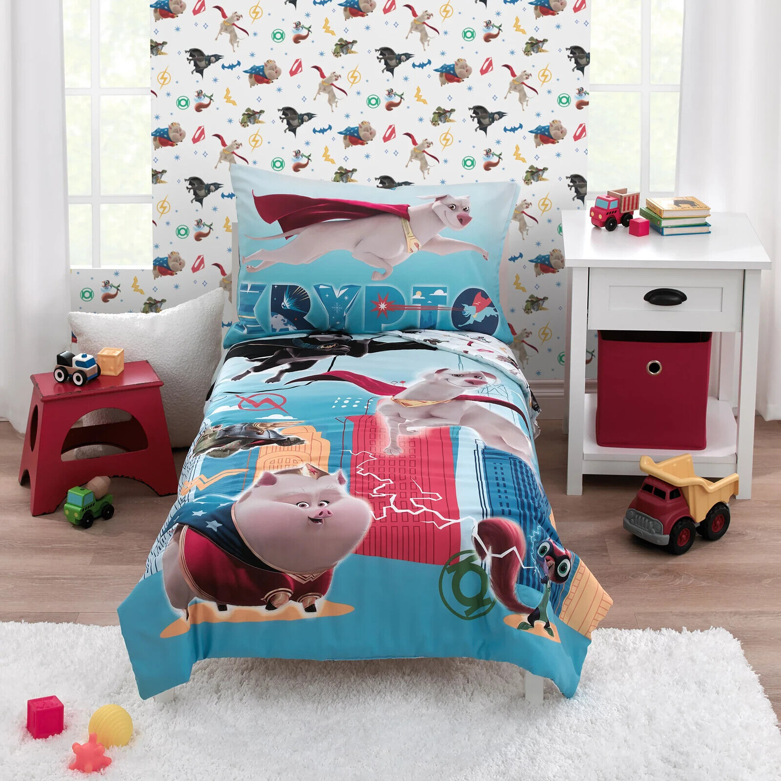 Warner Bros. DC Super Pets 4-Piece Toddler Bedding Set
