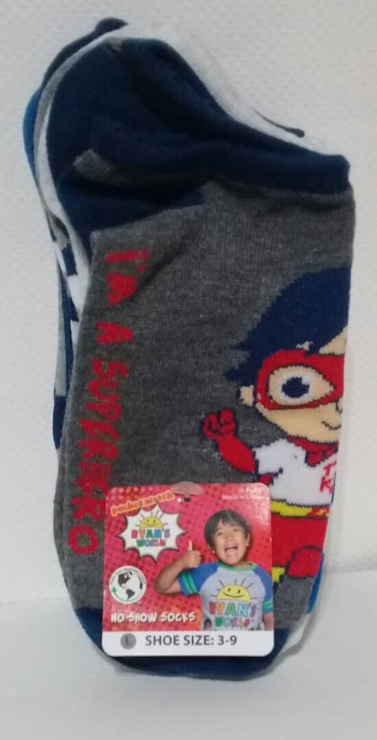 Ryan's World Boys Socks, 6-Pack Assorted Colors