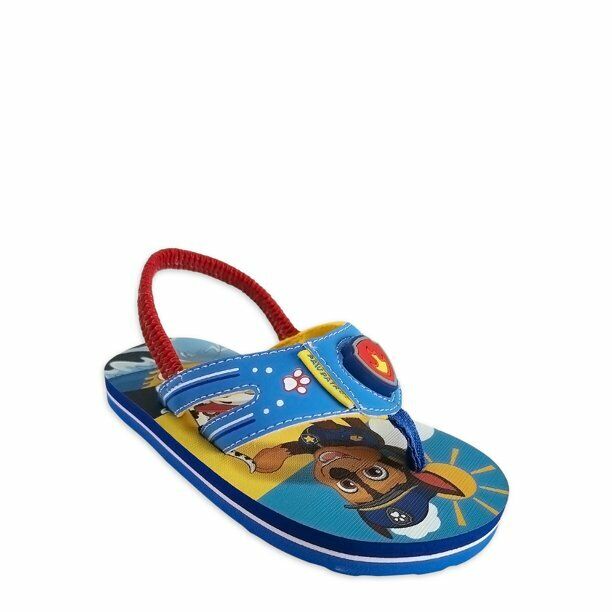 Paw Patrol Toddler Boys License Flip-Flops, Size 5-6 Color Blue