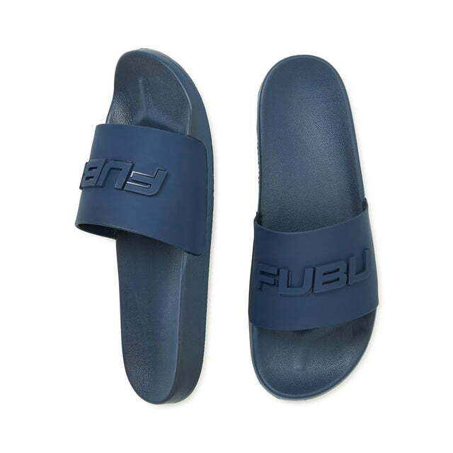 Fubu Men's Athletic Sport Cushion Court Slide Sandals Size 8 Color Navy