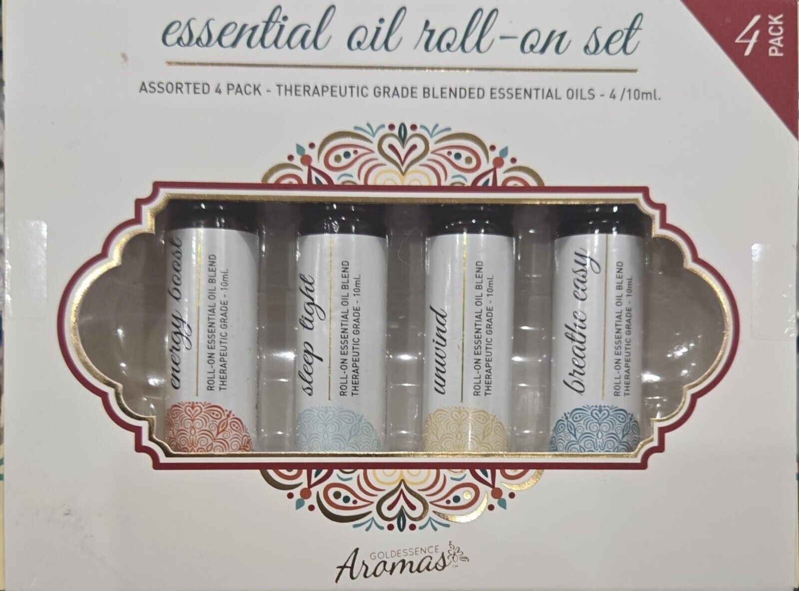Goldessence Aromas Essential Oil Roll-On Set 4 pack