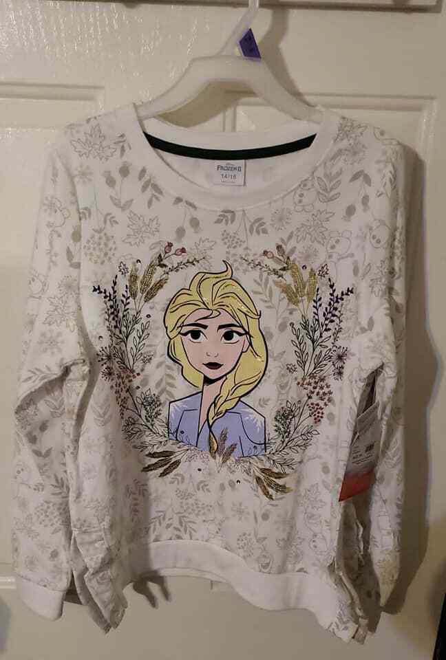 DISNEY FROZEN II BLOUSE LONG SLEVES SIZE 14-16
