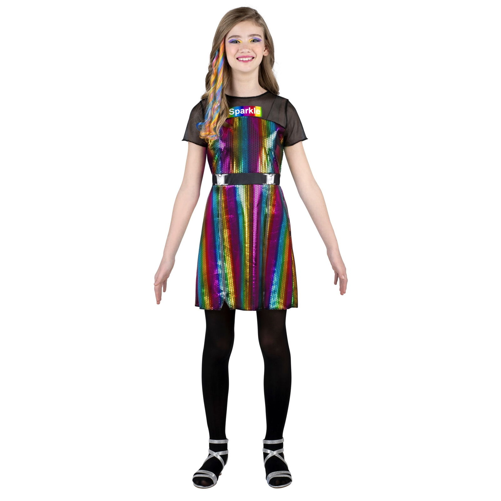 Rainbow High Amaya Raine Girls Halloween Costume Dress & Hair Extension XS (4/5)