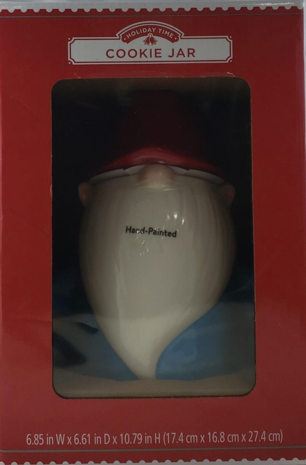 Holiday Time Earthenware Cookie Jar, Penguin/Gnome