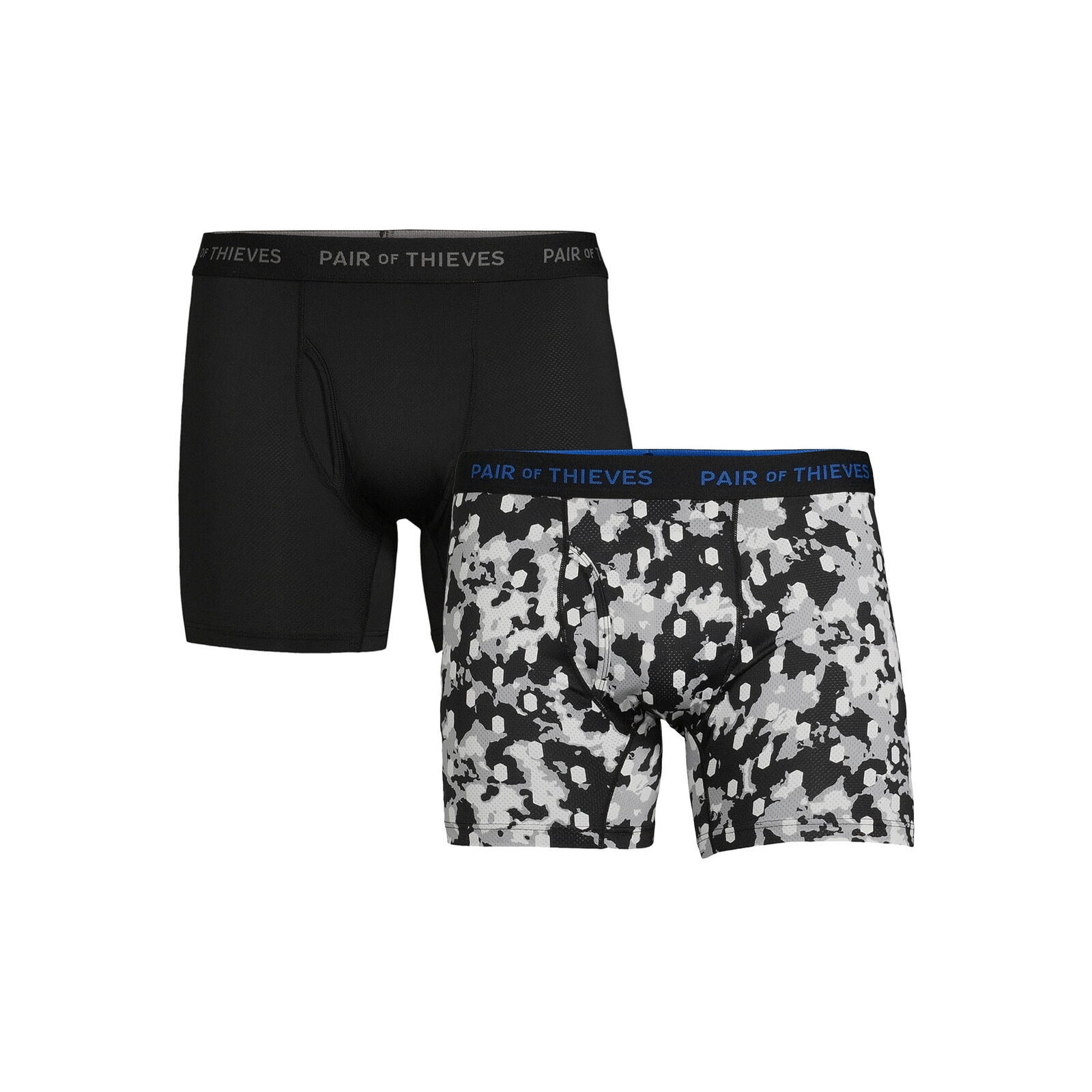 Pair of Thieves Men's SUPERFIT 2-Pack Adult Boxer Briefs, Assorted color Size S