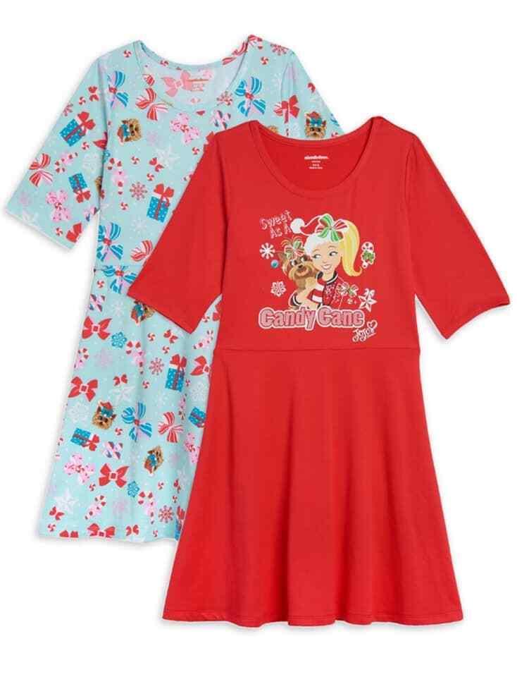 Jojo Siwa Girls 3/4 Sleeve Play Dress 2Pack Size XS/XCH 4-5