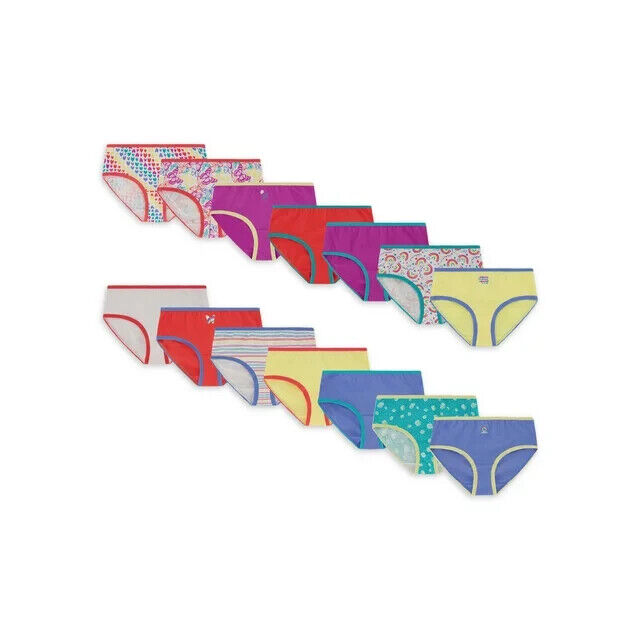 Wonder Nation Girls Hipster Underwear, 14-Pack Assorted Colors Size 12