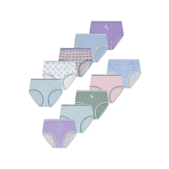 Wonder Nation Girls Brief Underwear, 10-Pack Assorted Colors Size 10Plus