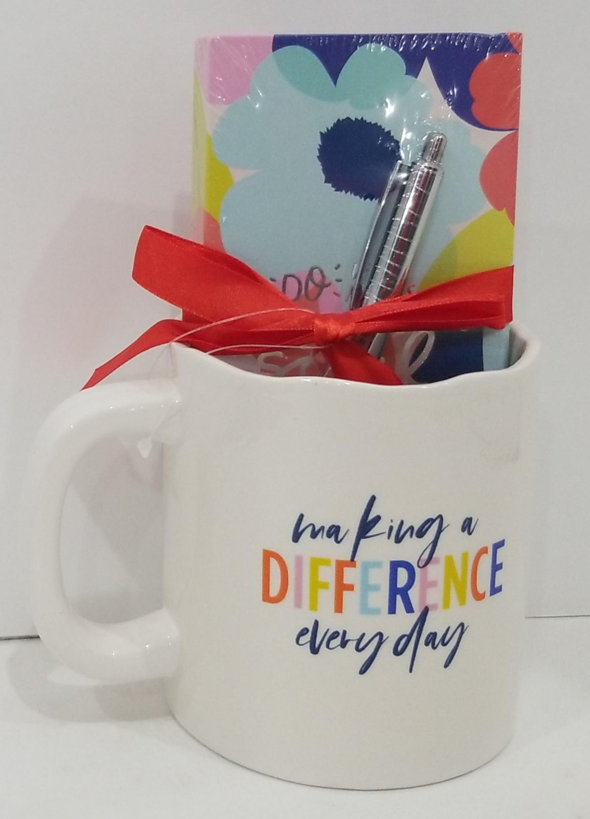 Modern Expressions Floral Stationery And Mug Set, 20.6 fl oz