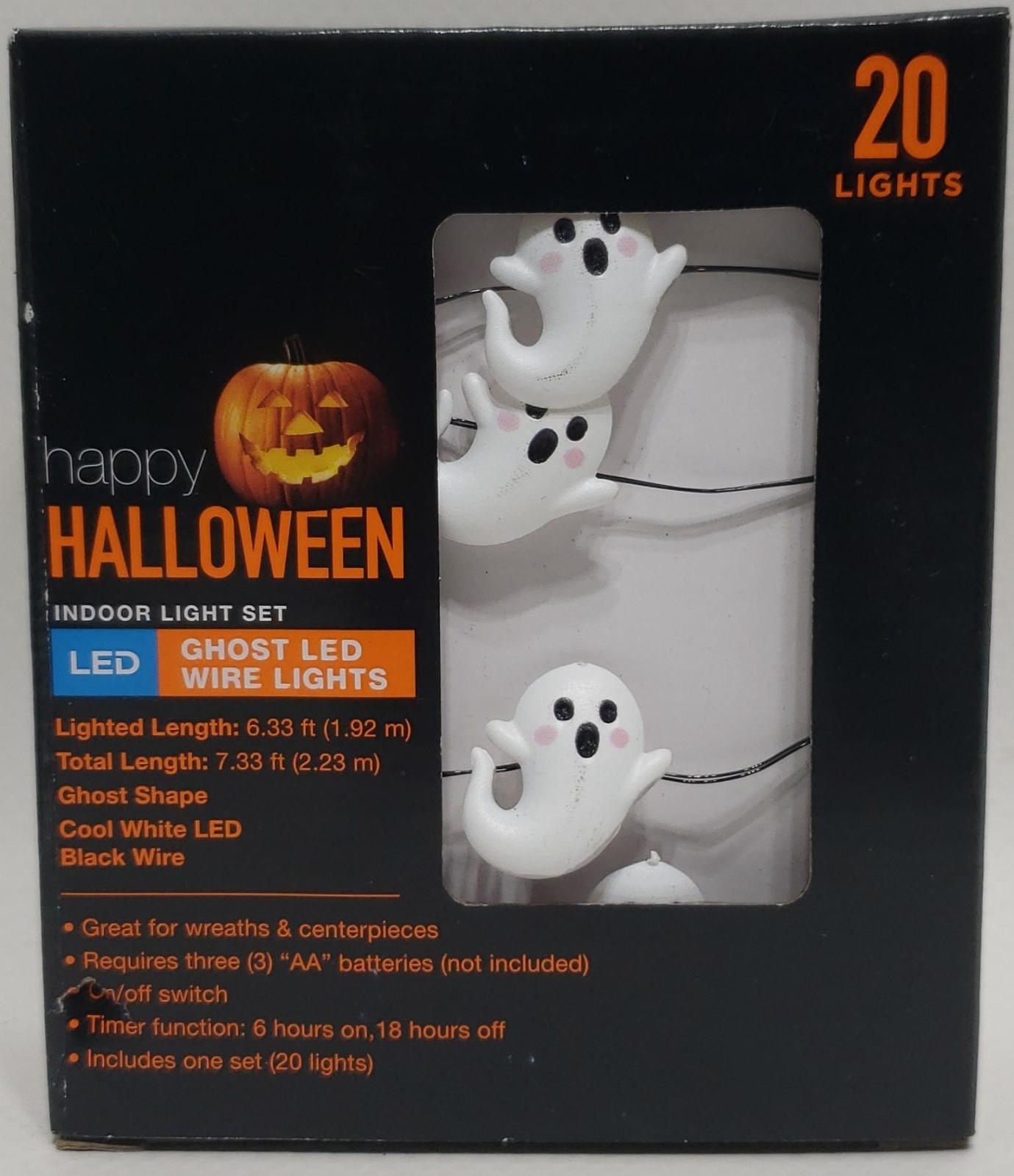 Halloween Ghost LED Wire Lights, indoor cool white LED Ghost Shaped Light