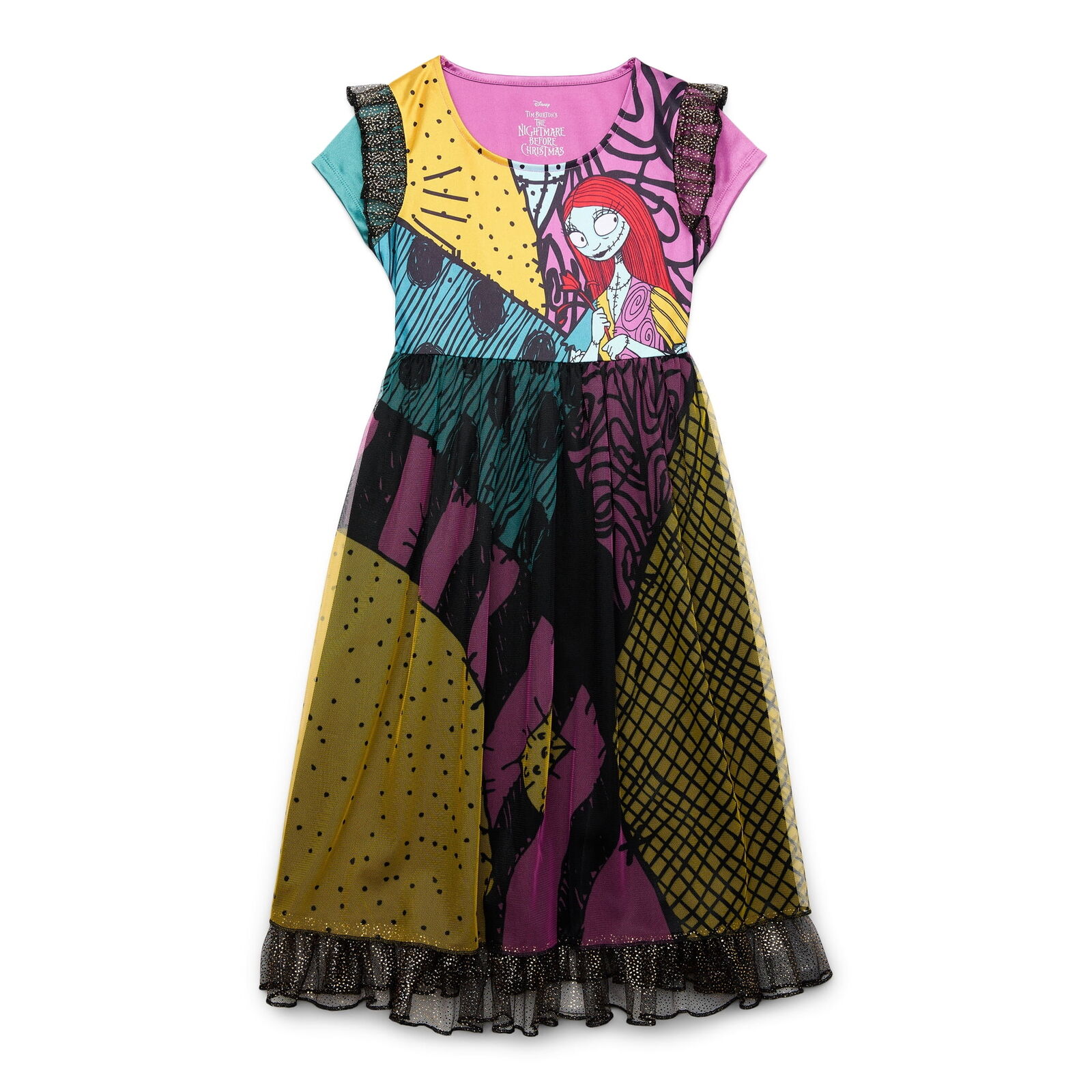 Nightmare Before Christmas Halloween Girls Fantasy Gown, Size 6/6X Color Black