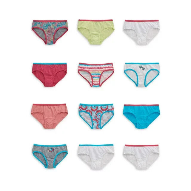 Hanes Girls Peace Hipster 10+2 Bonus Pack, Assorted Colors Size 16