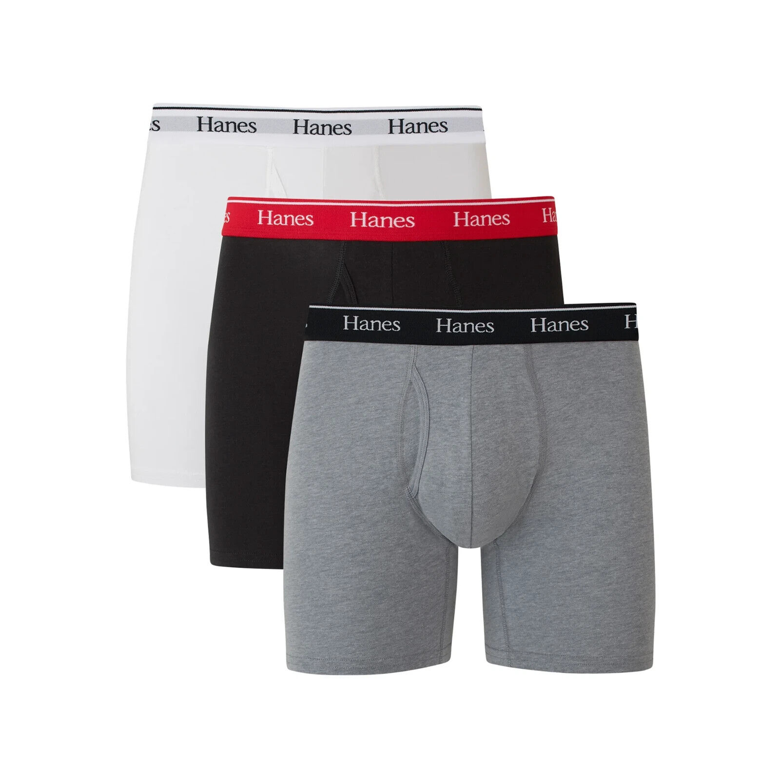 Hanes Originals Men's Boxer Briefs, 3-Pack Assorted Colors Size 3XL(48-50)