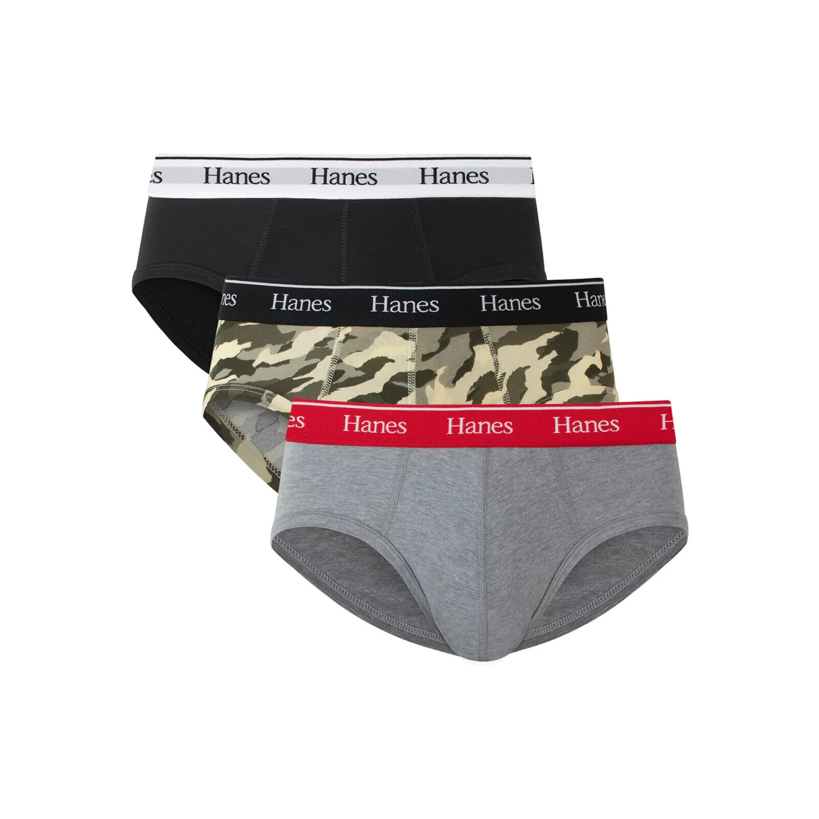 Hanes Originals Men's Moisture Wicking Stretch Cotton Brief, 3-Pack Size S(28-30