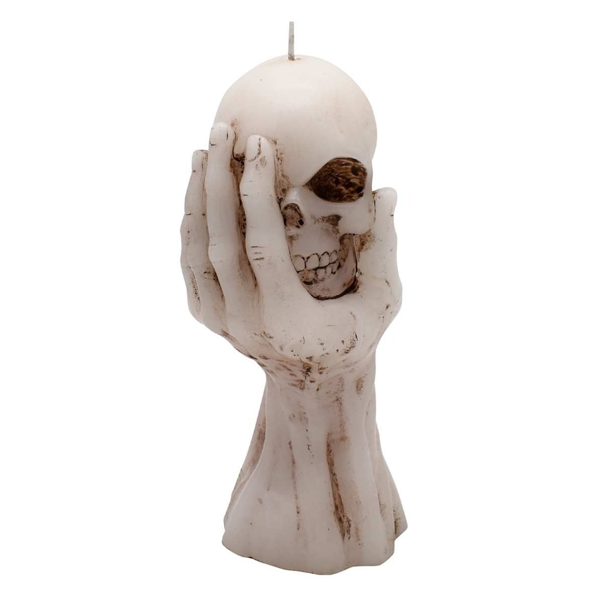 Skull In Hand Halloween Bleeder Candle