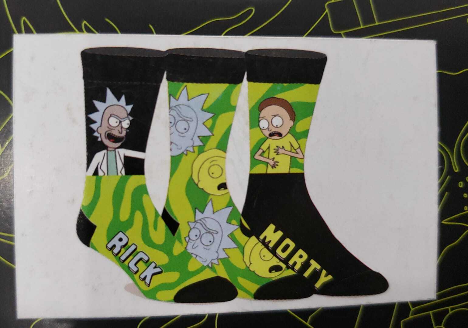 Rick and Morty 3 Pack Men's Socks With Gift Box, Size 8-12