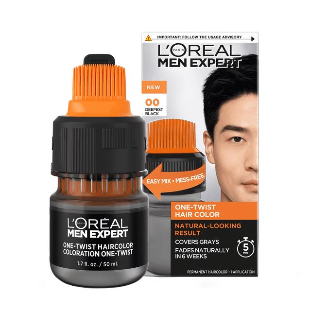L'Oreal Paris Men Expert One-Twist Permanent Hair Color Kit Deepest Black 00