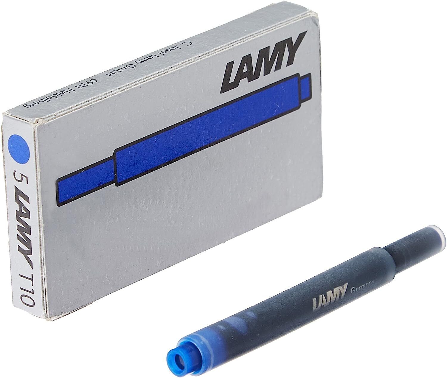 Lamy - T10 Fountain Pen Ink Cartridges Pack Of 5 Hangsell Blue