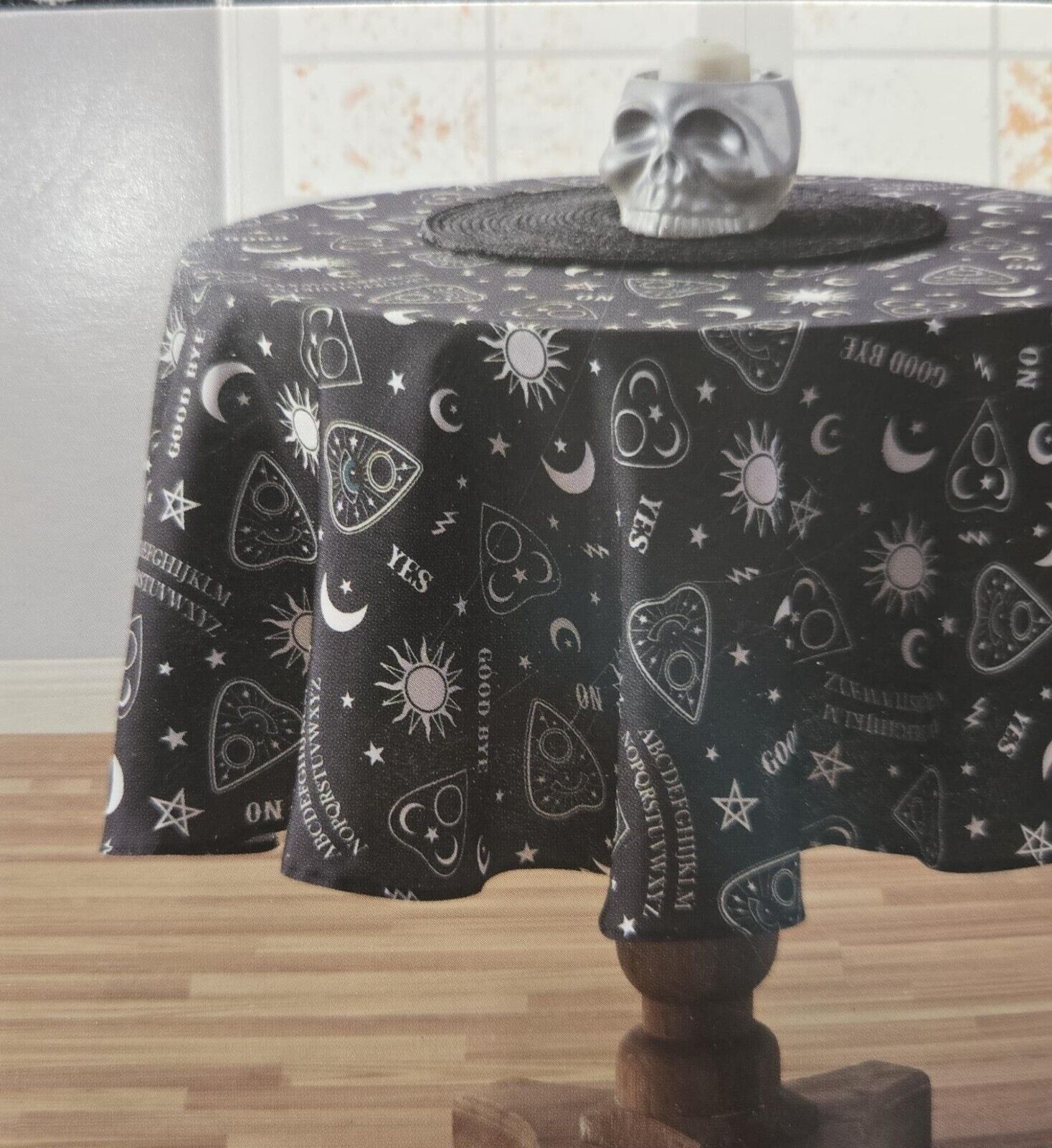 Dark Enchantment Frabic Tablecloth 60in Round 100% Polyester