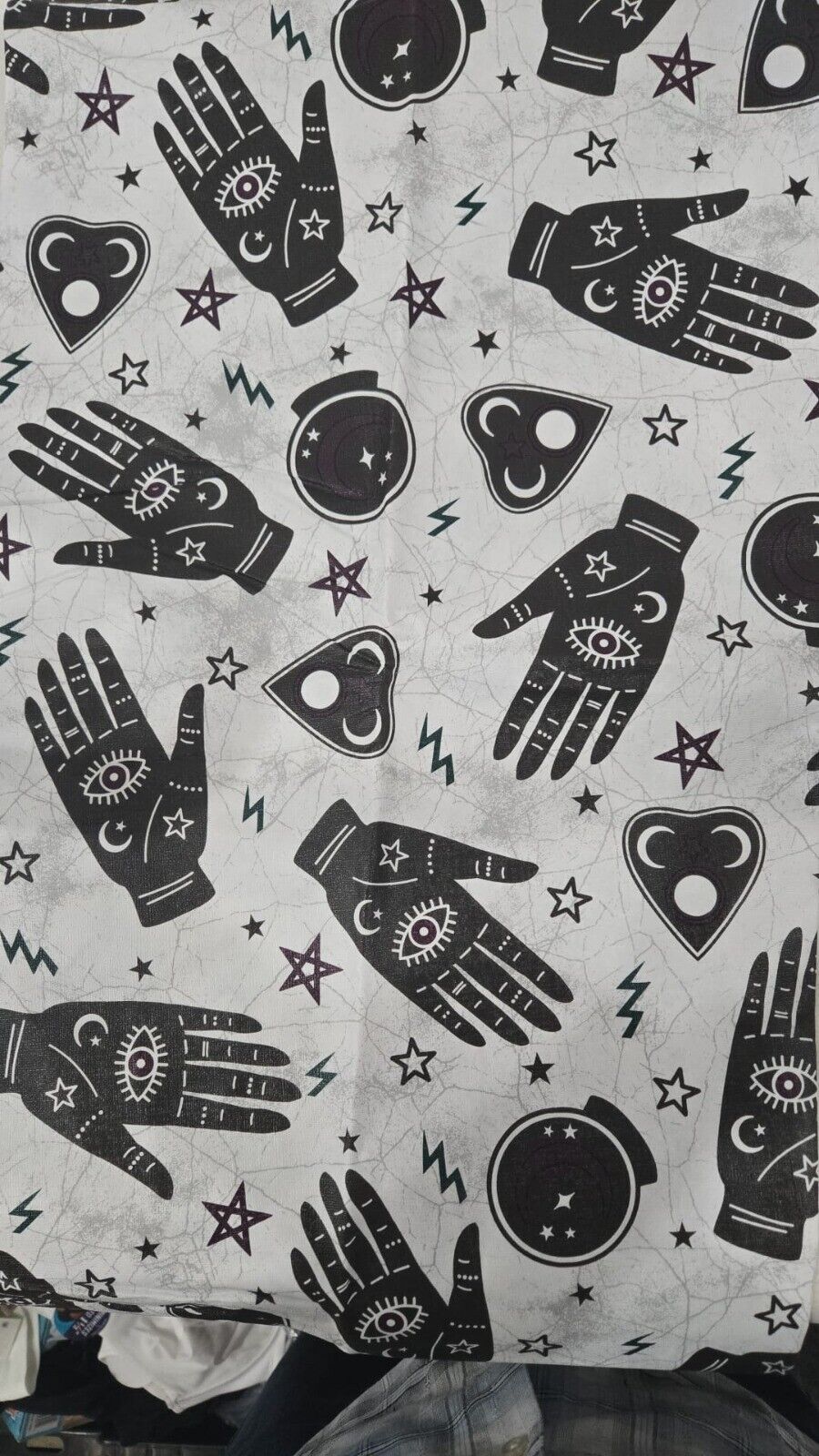 Dark Enchantment Mystic Fortune Teller Palm Reader Peva Tablecloth - 52in x 120i