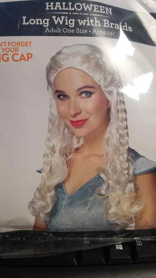 Way To Celebrate Halloween Long Wig with Braids, Adult