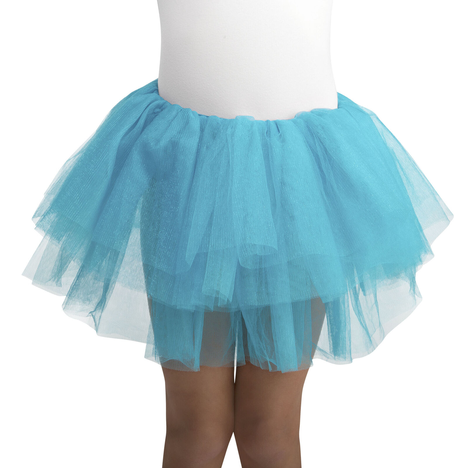 Way To Celebrate Halloween Girls Deluxe Mesh Tutu, Teal (One Size Fits Most)